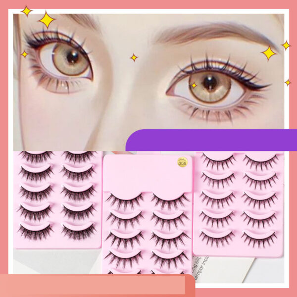 5 Pairs Manga Lashes New Arrival Anime Cosplay Natural Wispy  Korean Makeup Artificial False Eyelashes - Image 7