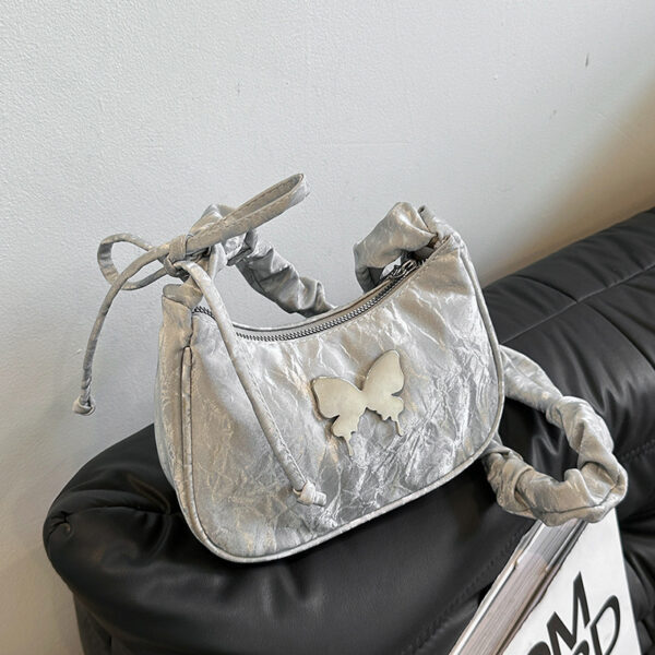 Crossbody Bag Casual Drawstring Bow Shoulder Bag - Image 5