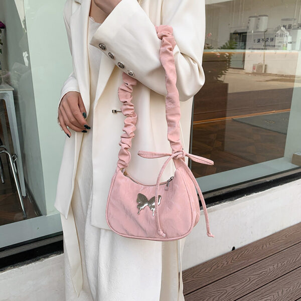 Crossbody Bag Casual Drawstring Bow Shoulder Bag - Image 8