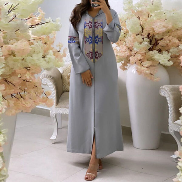 Women Long Dress Dubai Abaya Fashion Hijab - Image 2