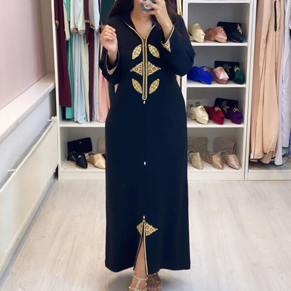 Women Long Dress Dubai Abaya Fashion Hijab - Image 10