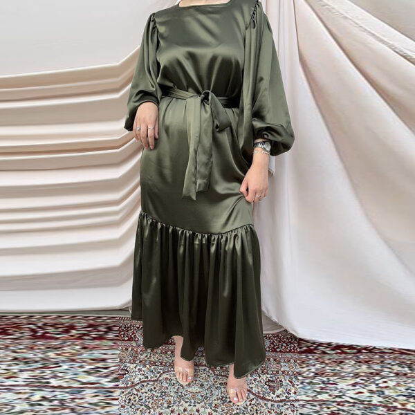 Ramadan Eid Mubarak Kaftan Dubai Abaya Turkey Islam Muslim Fashion Women Hijab Dress Caftan Marocain Dresses Vestidos Robe Femme - Image 2