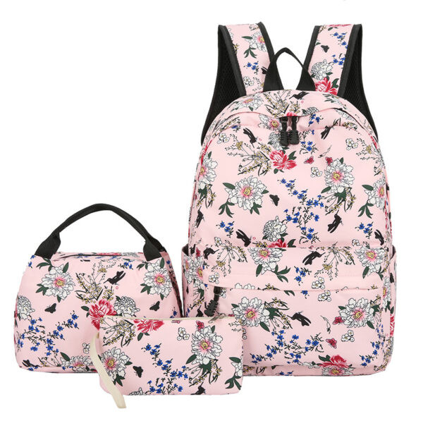 Casual Backpack Three-piece Large Capacity Student Schoolbag Japanese Style - Image 2