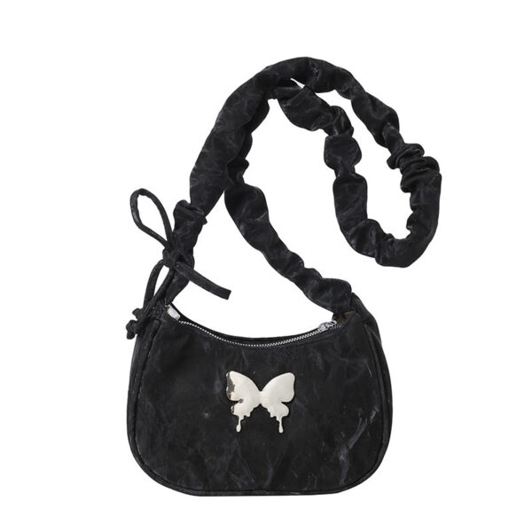 Crossbody Bag Casual Drawstring Bow Shoulder Bag - Image 4