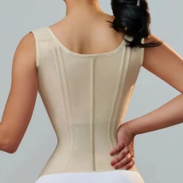 High Elastic Mesh Waist Seal Court Belly Contracting And Slimming Waistband Zipper Breasted Vintage Corset - Image 9