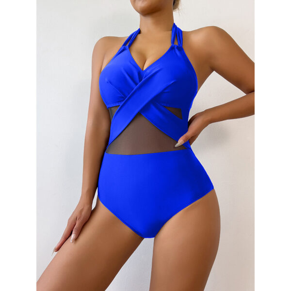 New Fashion One-piece Swimsuit Solid Color - Image 5