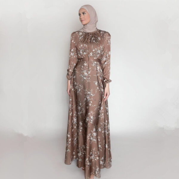 Dubai Elegant Satin Oversized Dress - Image 6