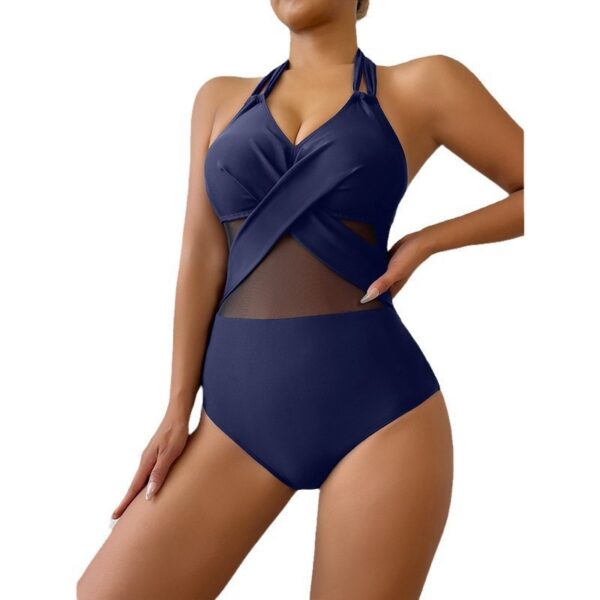 New Fashion One-piece Swimsuit Solid Color - Image 4