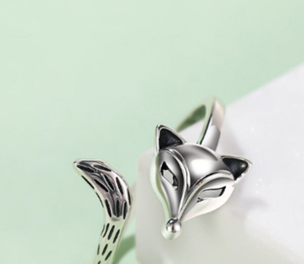 S925  Thai Silver Unisex Fox Ring - Image 5