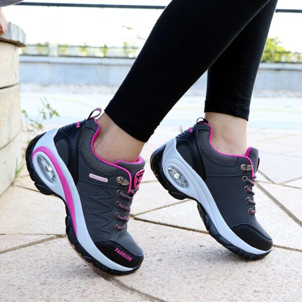 Autumn Winter Women Sneakers Air Cushion Design Platform Shoes - Image 3