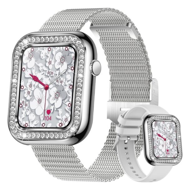 New Square Fashion Women Smart Wristwatch Diamond Waterproof - Image 4