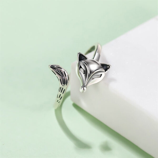 S925  Thai Silver Unisex Fox Ring - Image 4