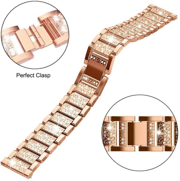 Watch Three Beads Solid Diamond Chain Strap Wristband - Image 6