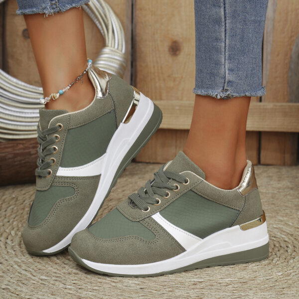 Casual Plus Size Lace Up Sneaker Women - Image 9