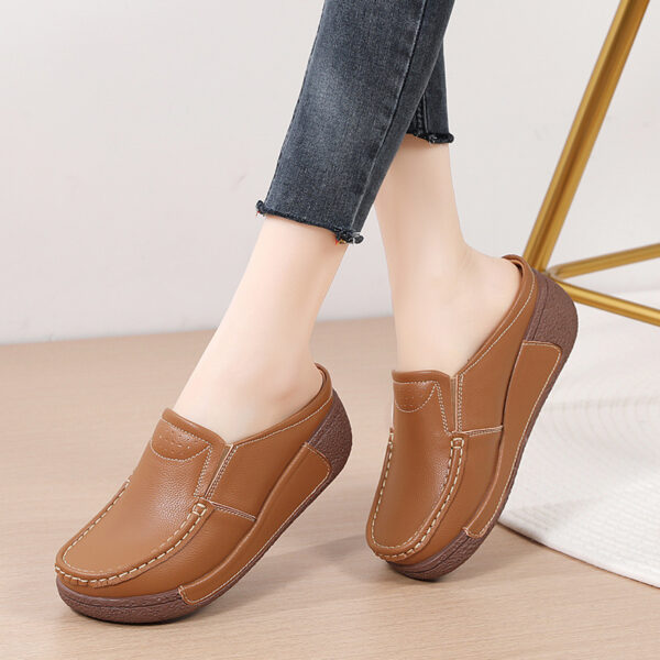 Casual Comfortable Versatile Thick Bottom Toe Cap Slippers - Image 3