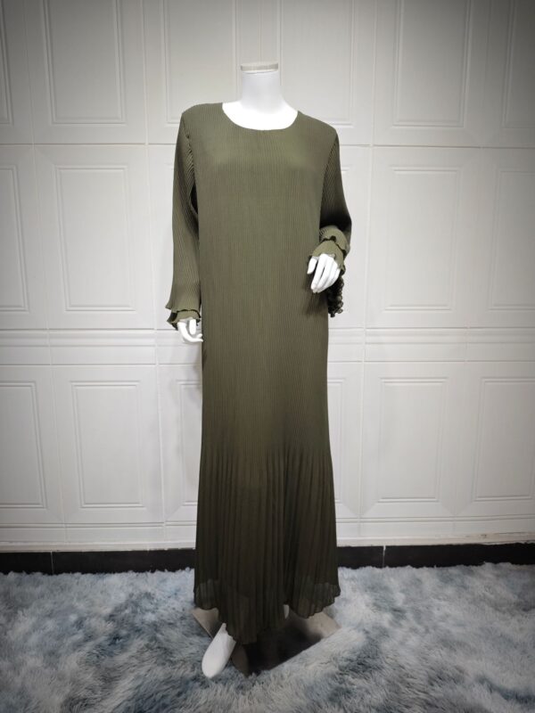 Dubai Pullover Robe Chiffon Pleated Dress - Image 2