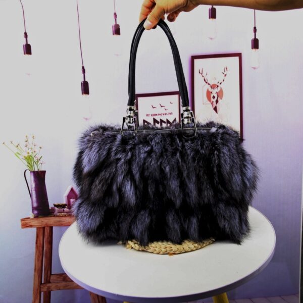 Fox Fur Bag Women's Fur Portable Shoulder Messenger - Image 5