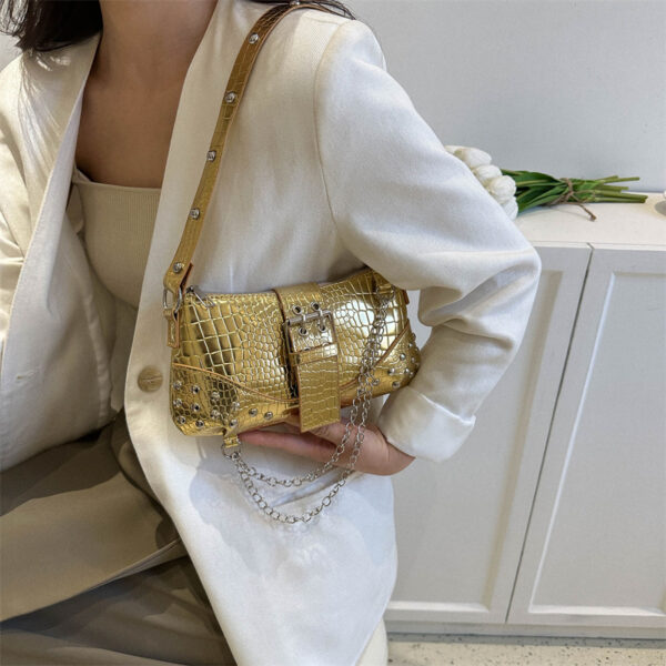 Fashionable Texture Commute Leisure Shoulder Handbag - Image 7