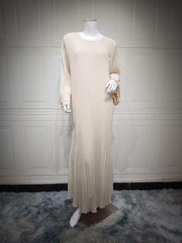 Dubai Pullover Robe Chiffon Pleated Dress - Image 3