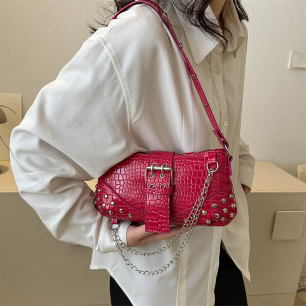 Fashionable Texture Commute Leisure Shoulder Handbag - Image 6