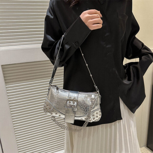 Fashionable Texture Commute Leisure Shoulder Handbag - Image 9