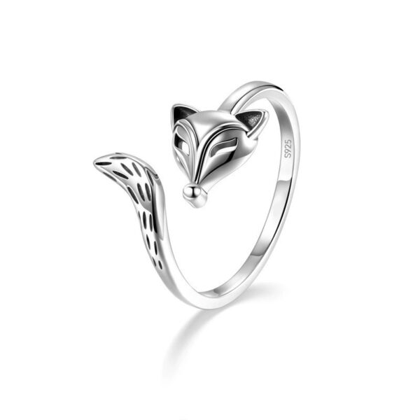 S925  Thai Silver Unisex Fox Ring - Image 2