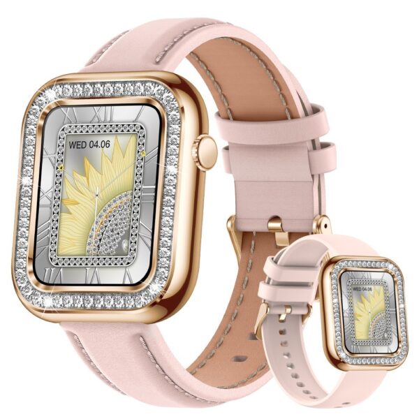 New Square Fashion Women Smart Wristwatch Diamond Waterproof - Image 5