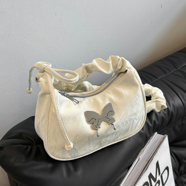 Crossbody Bag Casual Drawstring Bow Shoulder Bag - Image 3