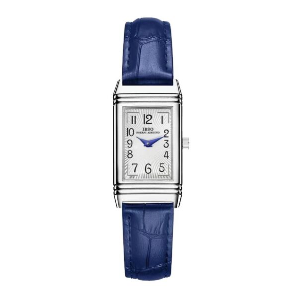 Flip Women's Square Leather Strap Watch - Image 5